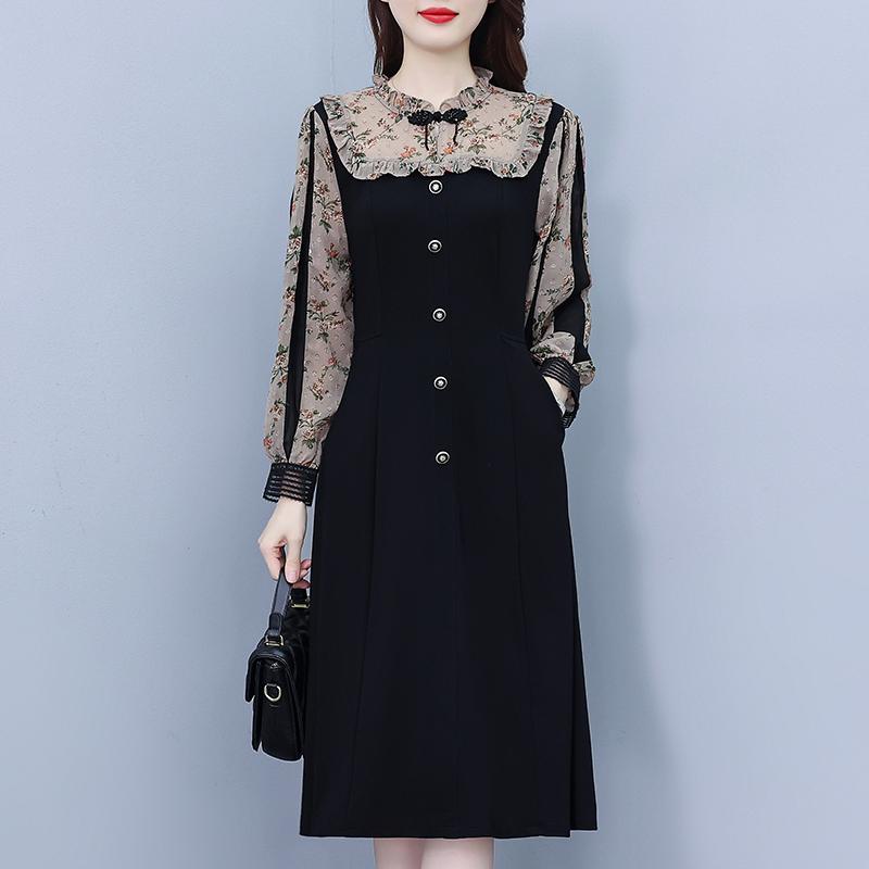 秋季新款女装2024气质韩版显瘦百搭收腰连衣裙超修身秋日穿搭