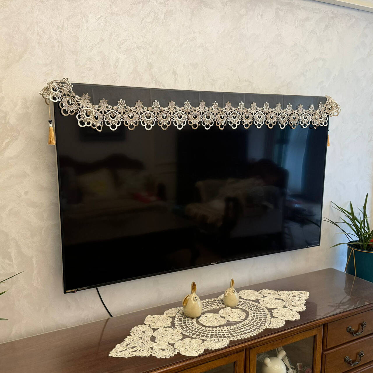 电视盖巾防尘美式茶几餐桌桌旗鞋柜五斗柜化妆台床头蕾丝盖布套罩