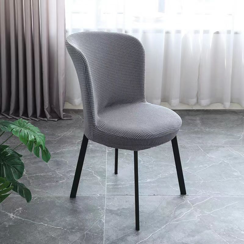 弧形靠背椅套加厚弹力异形椅子套坐垫圆形欧式靠背半圆形凳子套罩