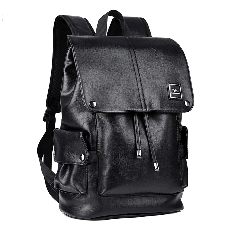 双肩包男时尚潮流皮包商务出差旅行包大容量休闲男士户外双肩背