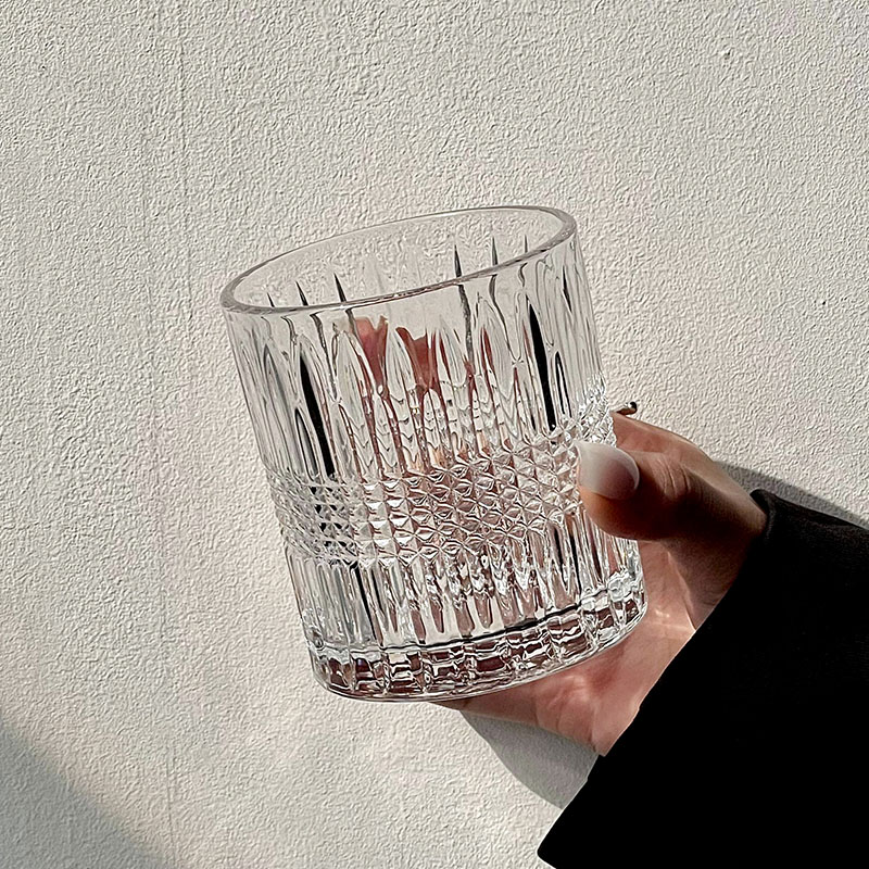 轻奢风小众杯子水晶酒杯洋酒杯高档透明威士忌杯啤酒杯玻璃杯酒杯