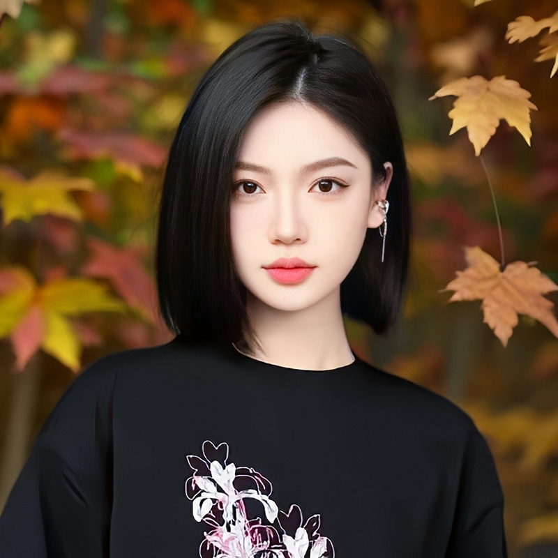 【高圆圆同款】千姬轻薄女士短发真发全真发丝舒适时尚长发头套自然
