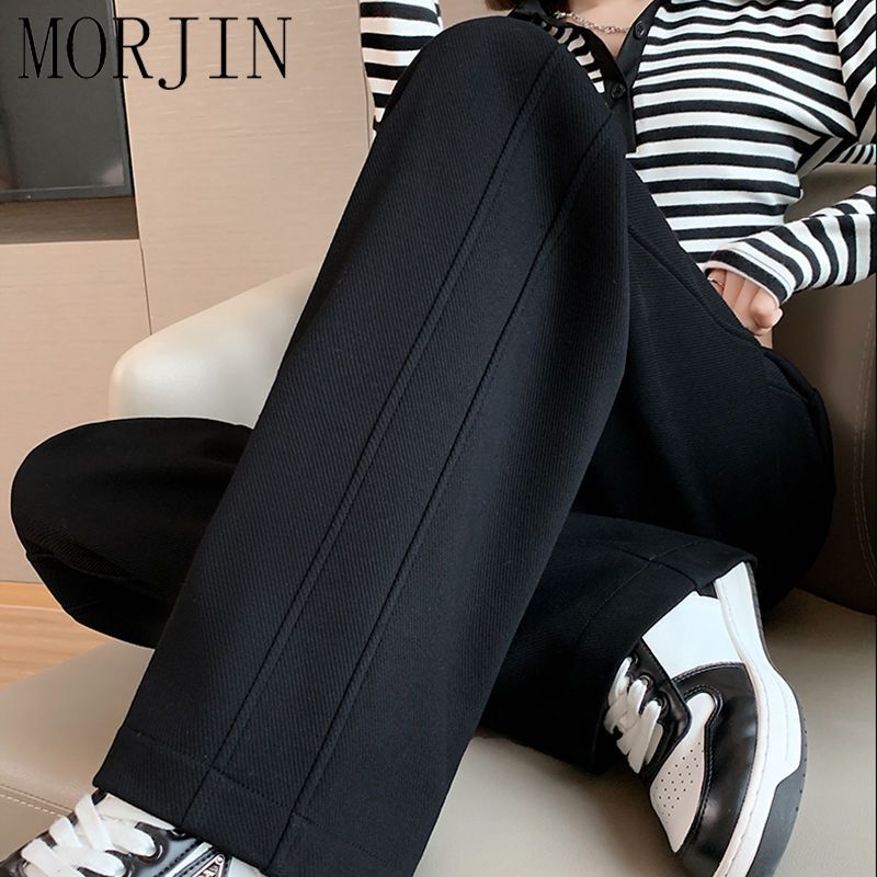 大码窄版运动裤女200斤春夏秋季新款垂感宽松直筒休闲显瘦阔腿裤