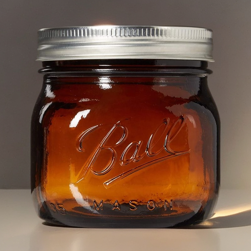 ballmasonjar美式斗草烟草茶叶茶色避光棕色透明瓶罐保湿密封罐