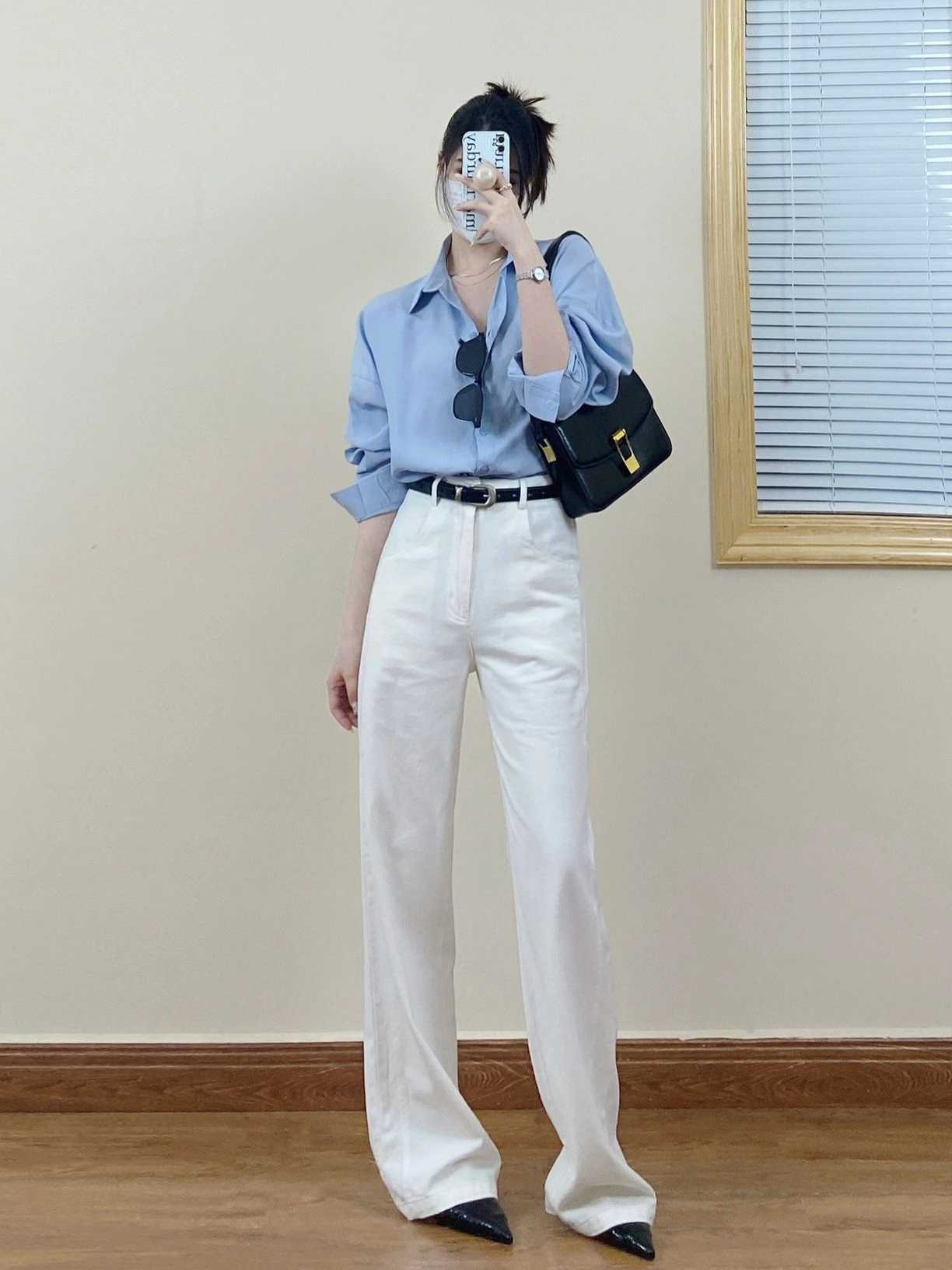 【木木夕】YKK拉链窄版阔腿牛仔裤女2025新白色高腰显瘦直筒拖地裤