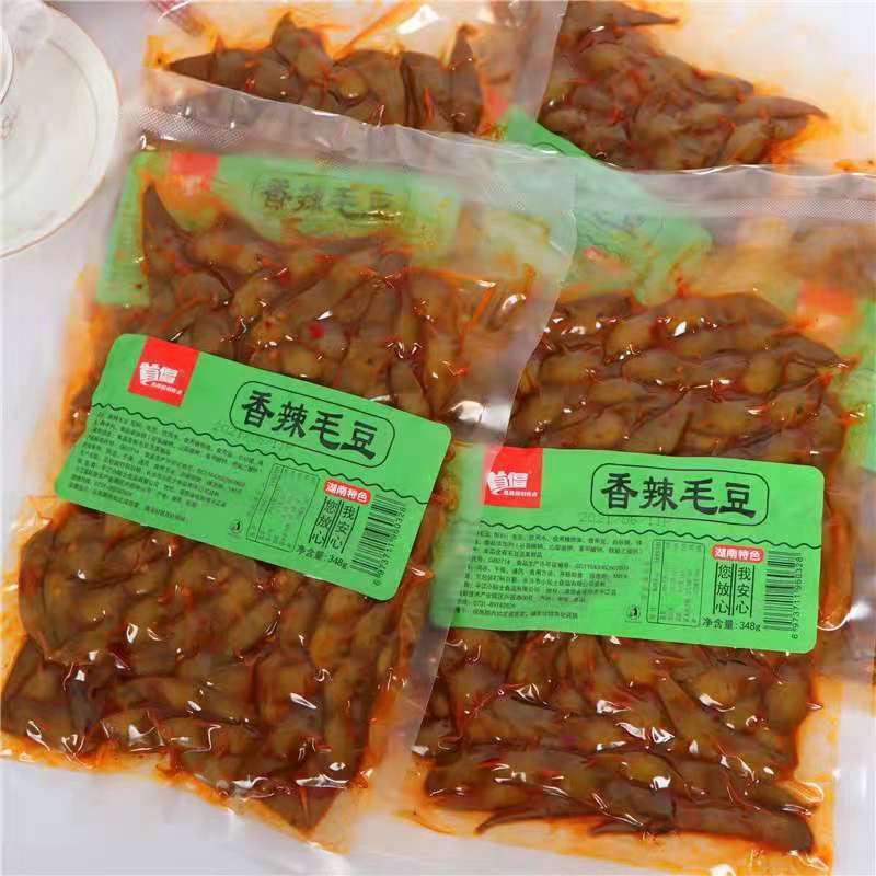 首倡香辣毛豆348g大包装即食卤味毛豆下酒菜夜宵烧烤KTV熟食毛豆