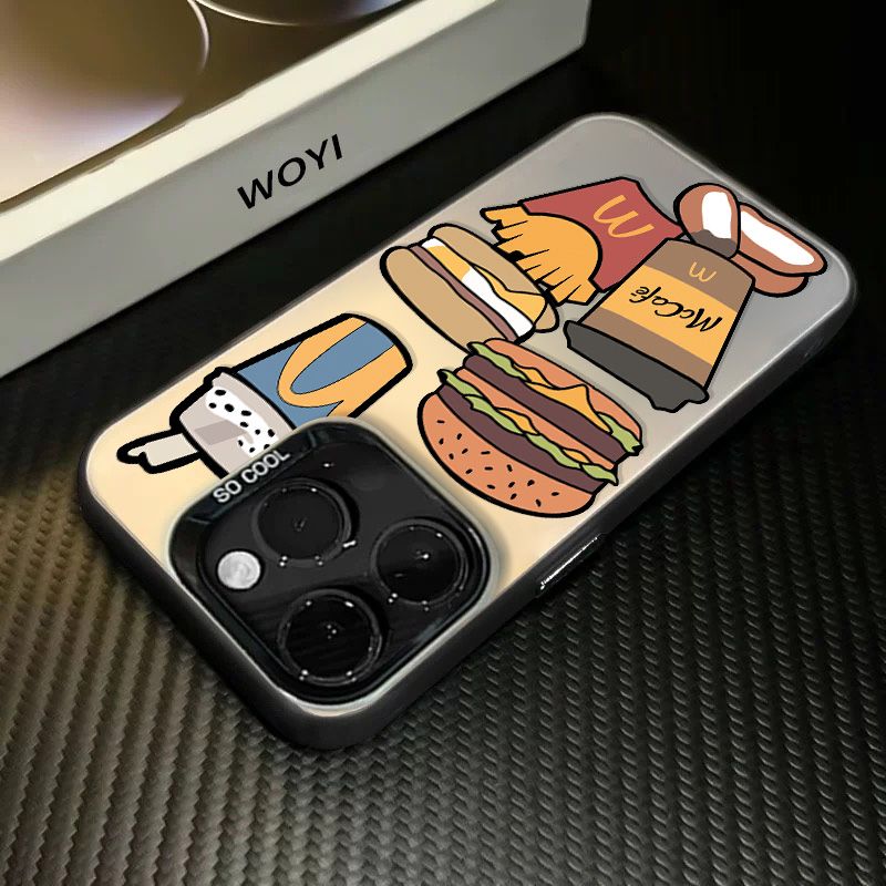 可乐汉堡适用苹果16promax手机壳iPhone15防摔14全包13/12软壳11p