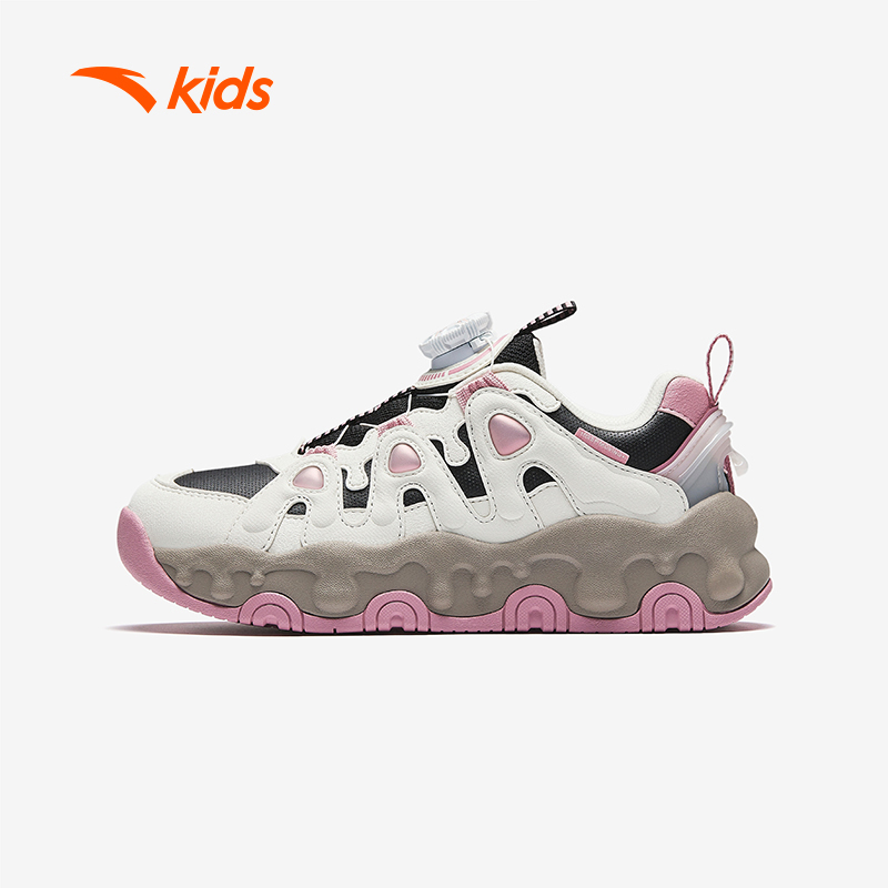 安踏儿童女大童休闲鞋2025款透气舒适防滑耐磨青少年运动休闲鞋潮
