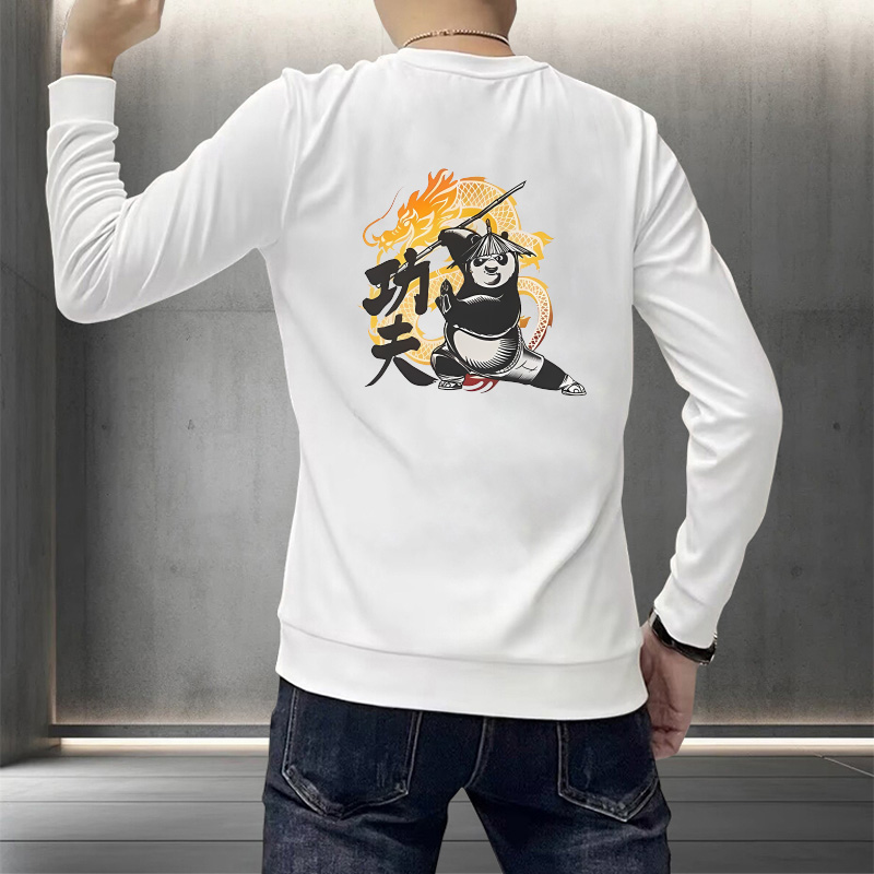 2025秋冬新款时尚潮牌卫衣男士美式潮流印花百搭长袖休闲圆领上衣