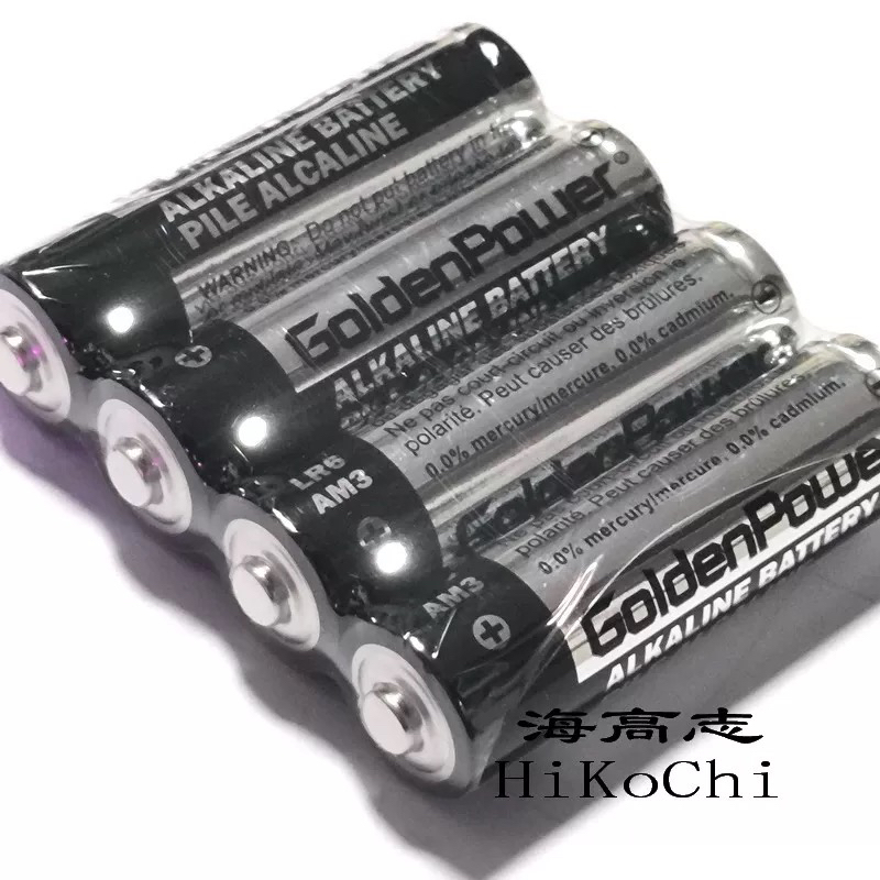 4节灰碱 GoldenPower GLR6S AA AM3 1.5V碱性电池5号LR6电子锁