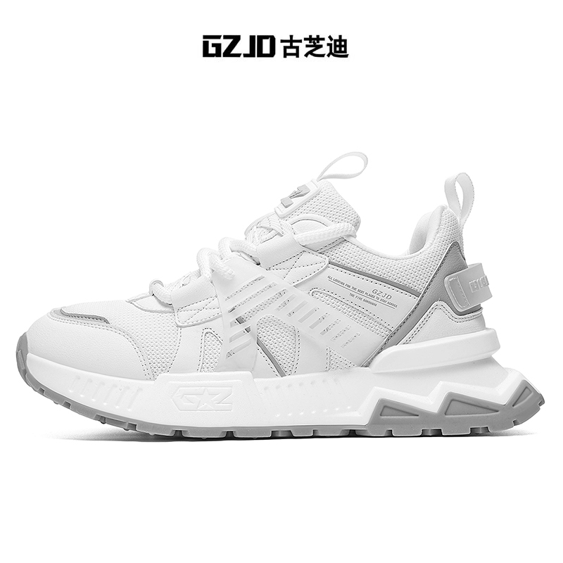 古芝迪原创早秋软底潮流运动休闲户外增高防撞时尚网面男鞋增高