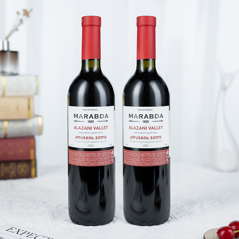 【格鲁吉亚原瓶进口红酒】特里阿尼阿拉扎尼半甜红葡萄酒 750ml