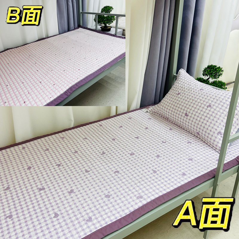 【新品宿舍床盖】四季款学生上下铺褥子单人床单双面可用防滑不跑床