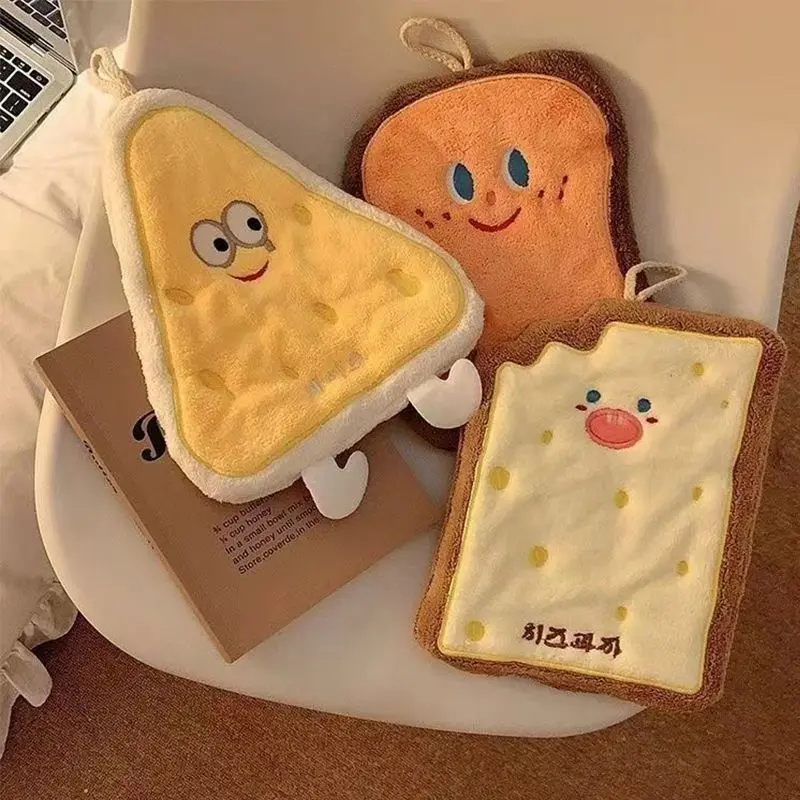 可爱挂式吸水手巾加厚速干手布卫生间厨房毛巾面巾手帕卡通儿童