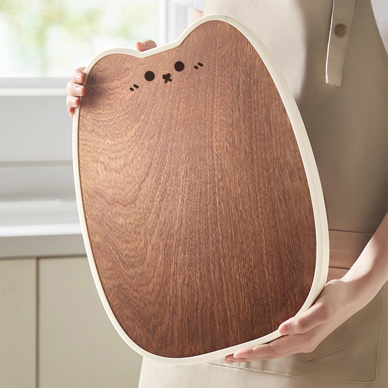 乌檀木菜板实木可爱抗菌防霉切菜板家用砧板水果案板辅食卡通厨房