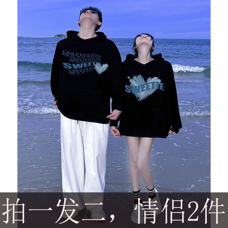 特别不一样的情侣装卫衣春秋冬季2025新款一男一女网红高级感外套