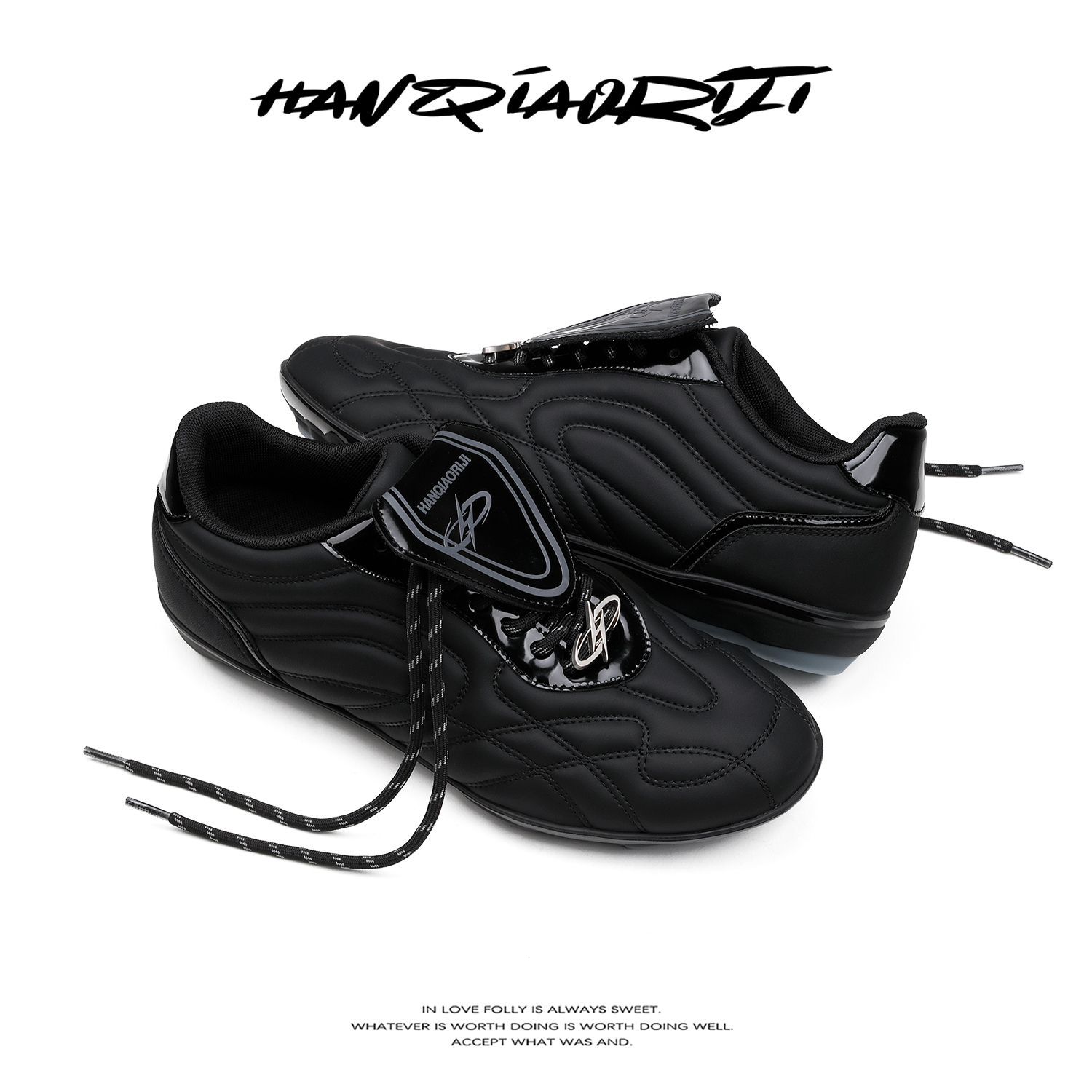 韩桥日记[幽渊系列]"涡轮"日常通勤薄底赛车鞋可拆卸休闲足球鞋男