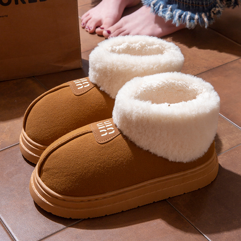可外穿棉拖鞋女款冬季2025新款爆款加绒加厚防水厚底包跟棉拖鞋女