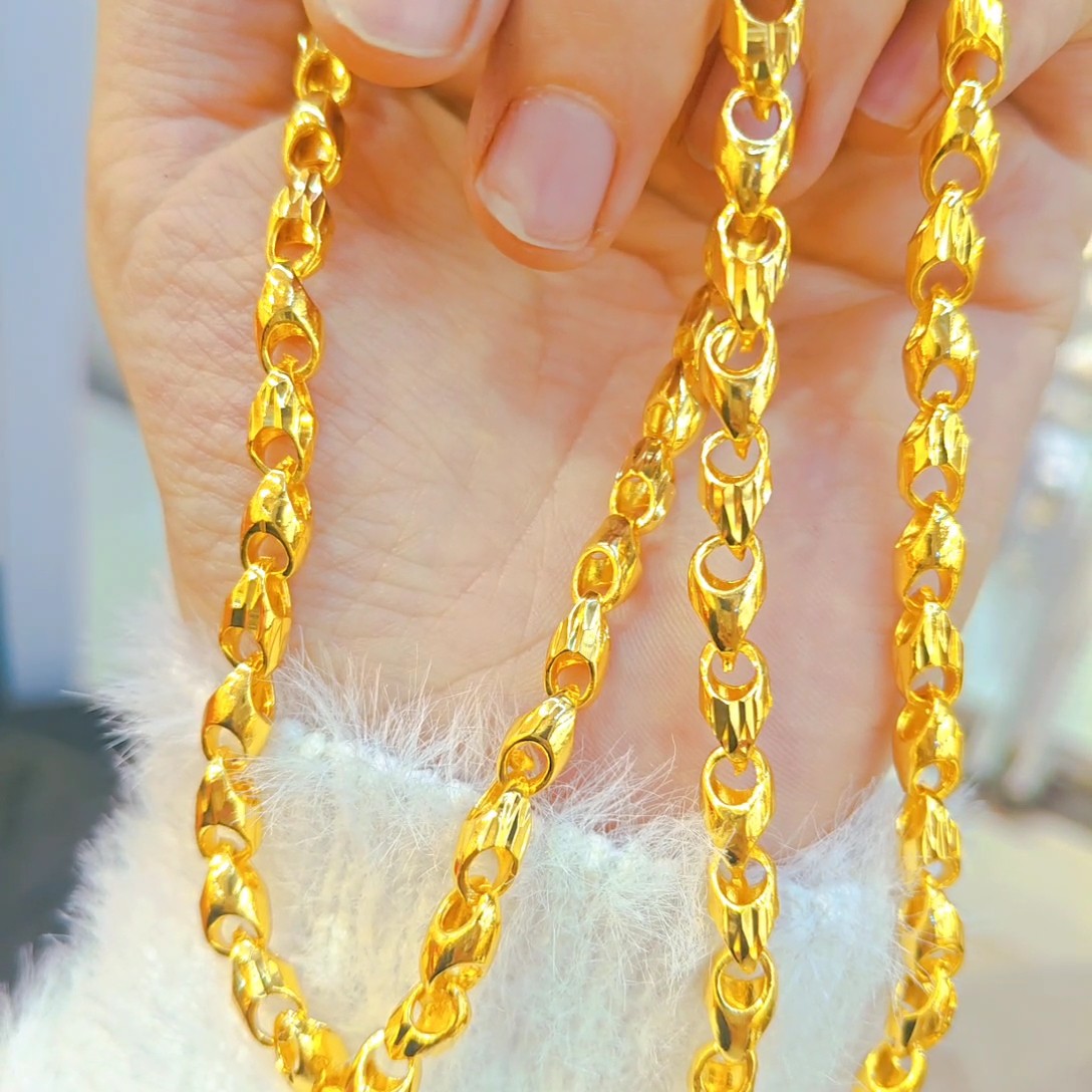 铜合金项链 铜合金 植物花卉民族风时尚女士精美个性长链夏季新款