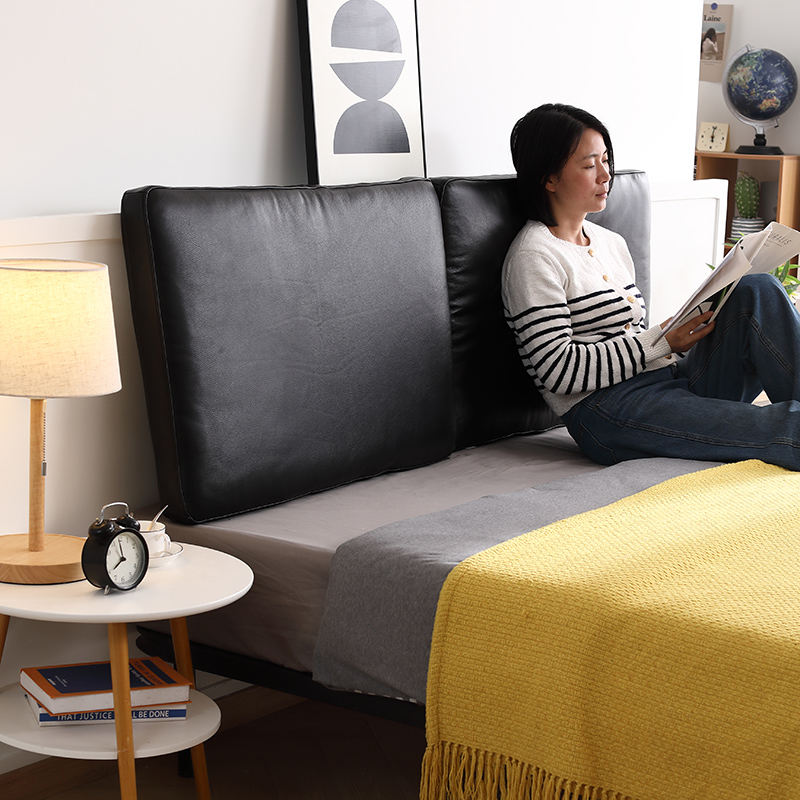 头层牛皮床头软包靠背床上靠背垫靠枕床头大靠背榻榻米靠垫靠背枕