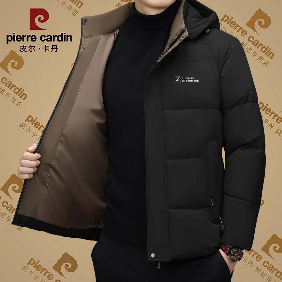 皮尔卡丹锁棉面包服冬季爆款高档男士休闲加厚棉袄服中年加厚男装