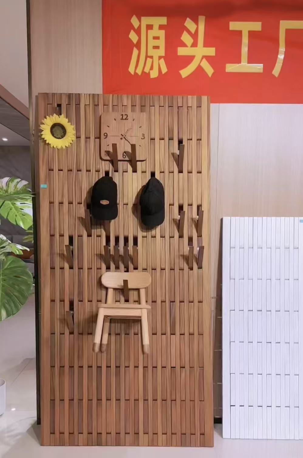 黑胡桃色常规尺寸南美胡桃超薄钢琴键衣帽架置物架玄关上墙衣帽架