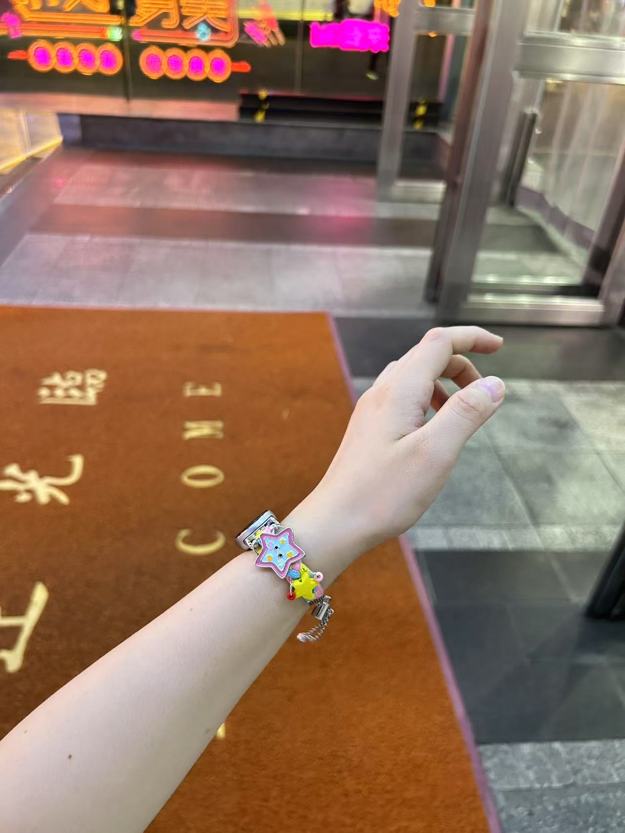 适用苹果手表iwatch大星星链条表带小米910pro华为荣耀vivogt表带