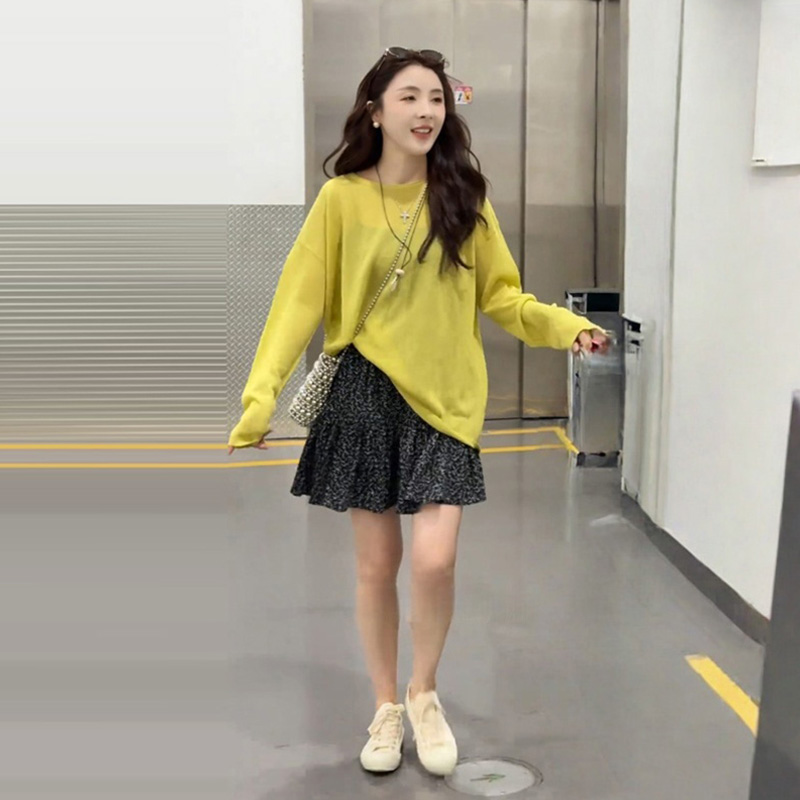 【聂姑娘专属】夏天套装新款罩衫上衣女碎花裙韩系两件套M652+6867