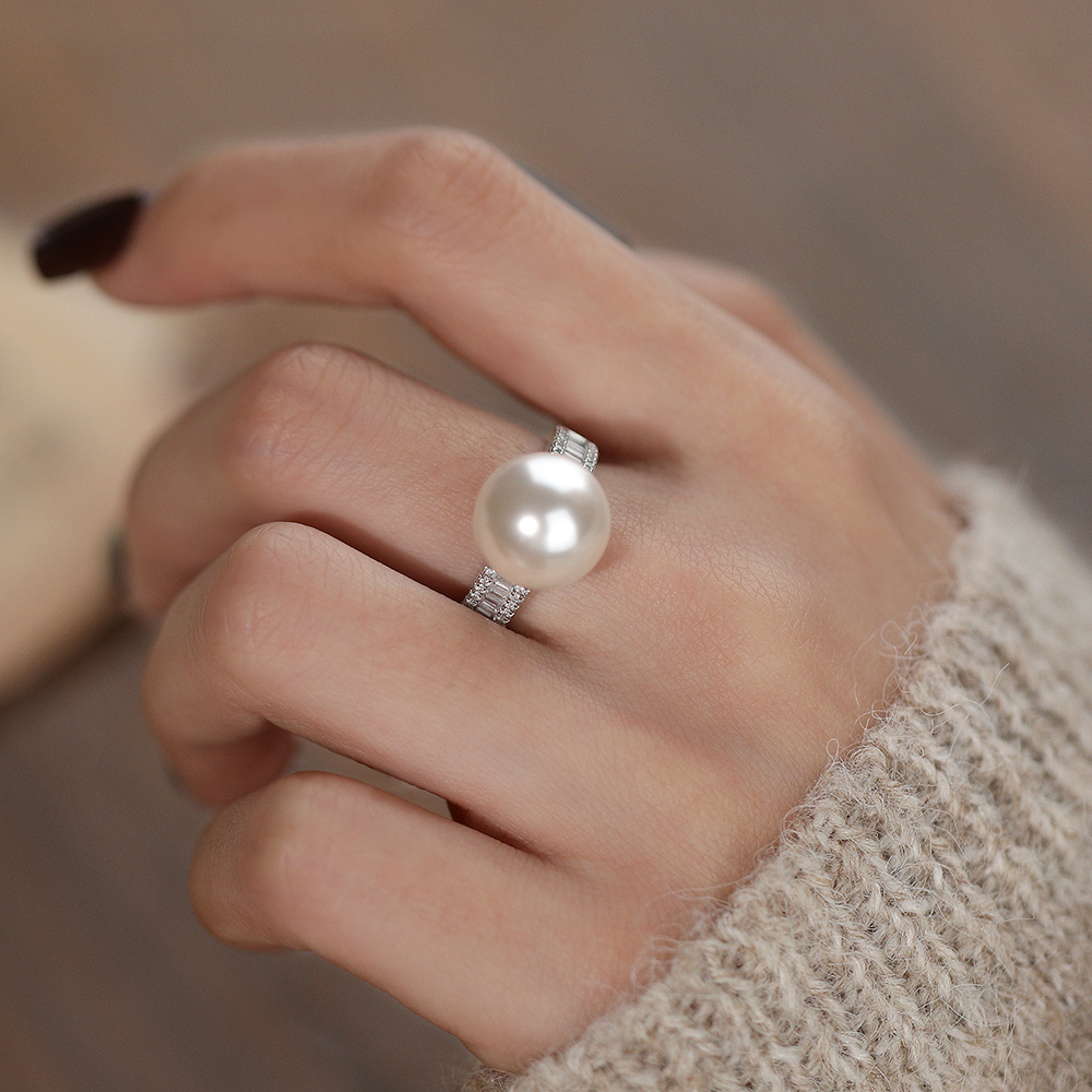 足银戒指 999足银时尚气质轻奢微镶戒指排戒2025新款爆款夏季百搭