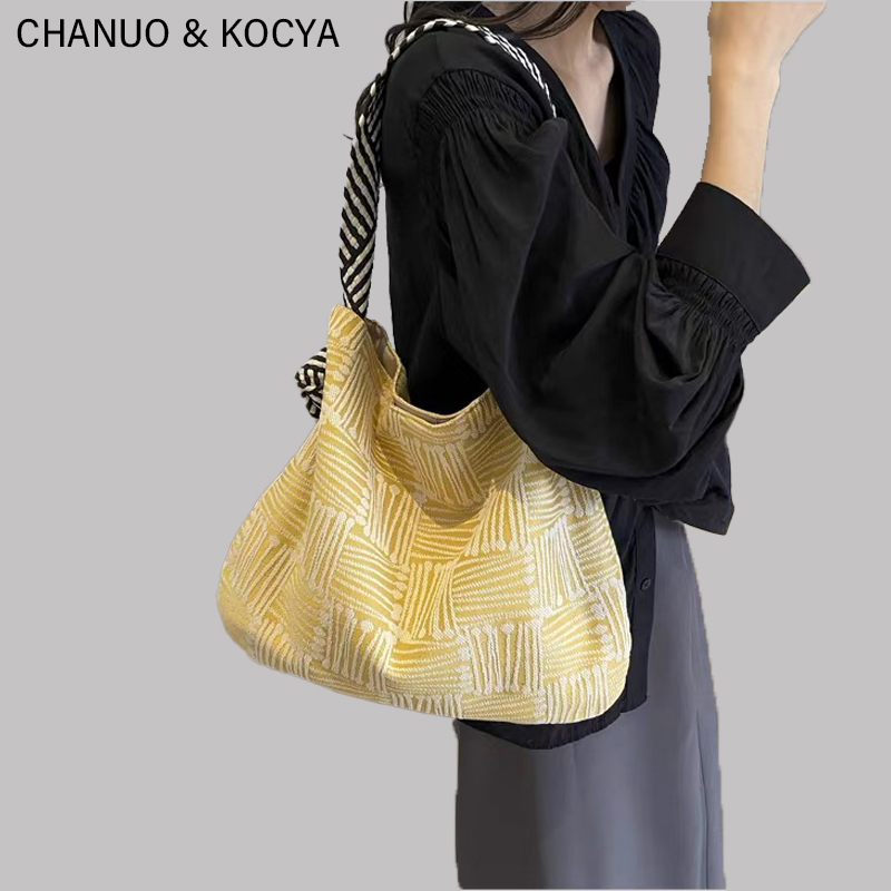 品牌小众慵懒风托特包包女2025新款百搭通勤旅游大容量单肩斜挎包