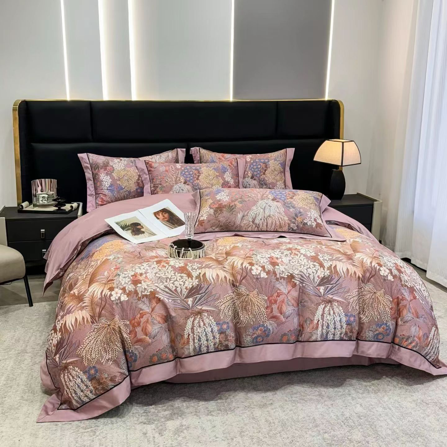 高定版长绒棉专版数码印花四件套亲肤欧式南爵夫人®实体店同款