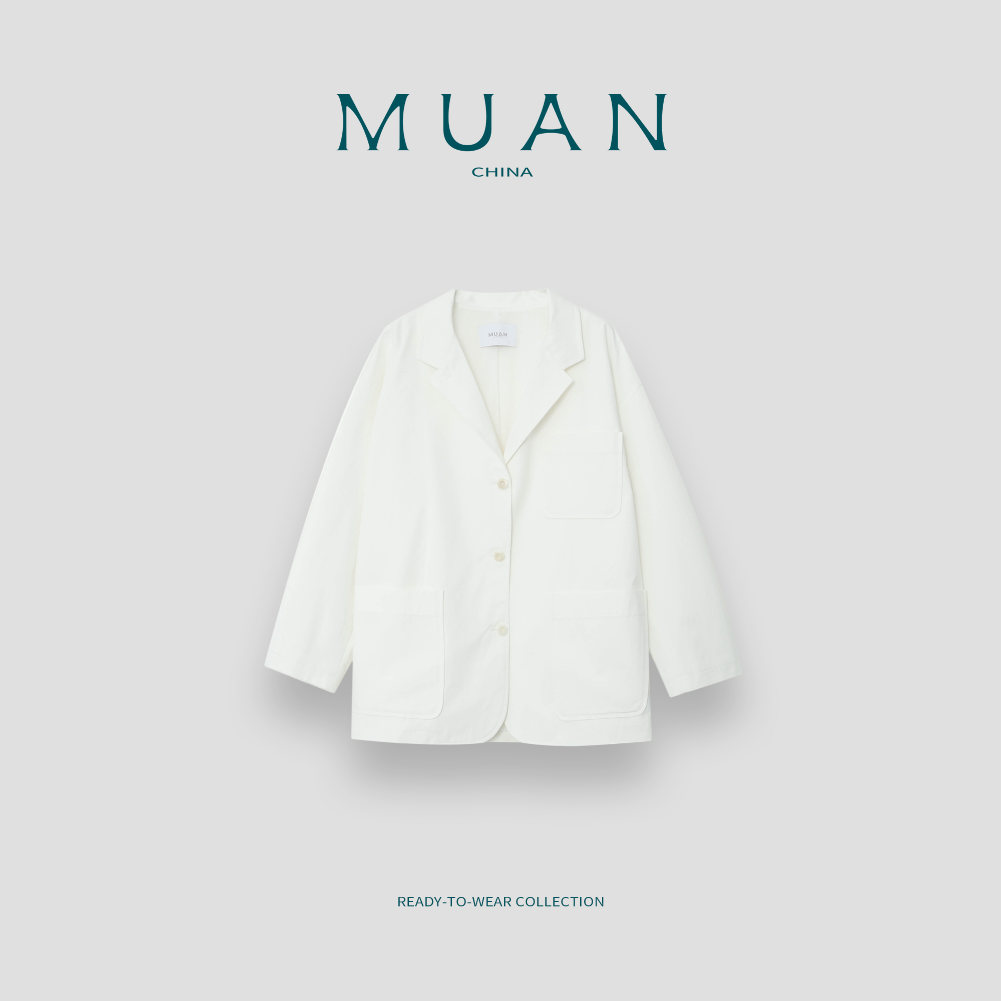 【哥白尼西装】MUAN定制高级百搭宽松白色西装上衣女MJ-F8195