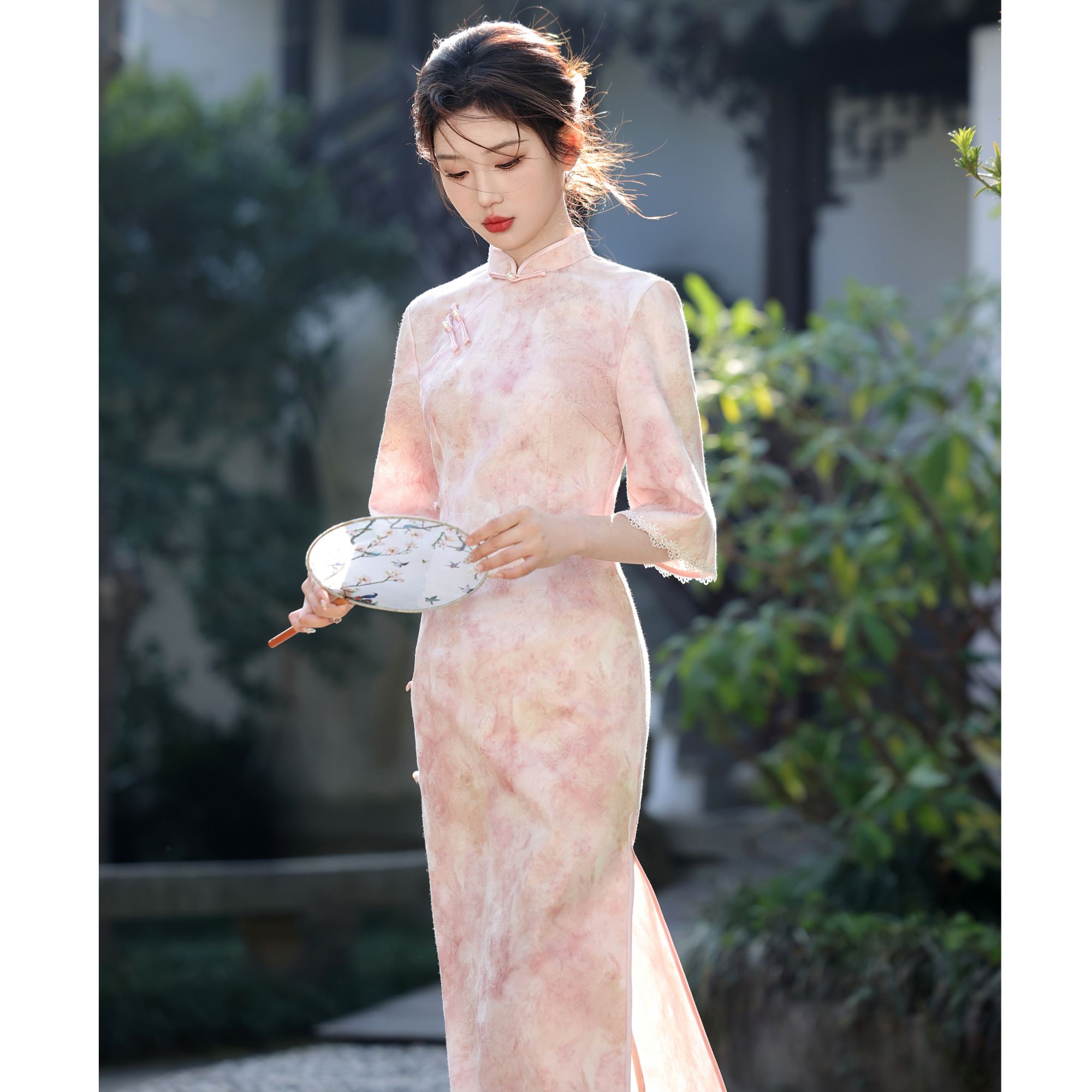 苏故里【瑶池仙品】少女气质传统款旗袍新中式日常旗袍单层衣长120