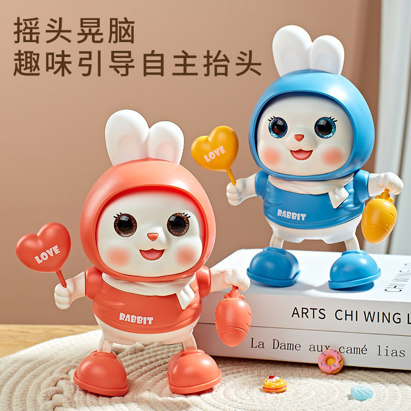 小福兔玩具电动兔子婴儿宝宝追视训练练习抬头训练儿童女男孩