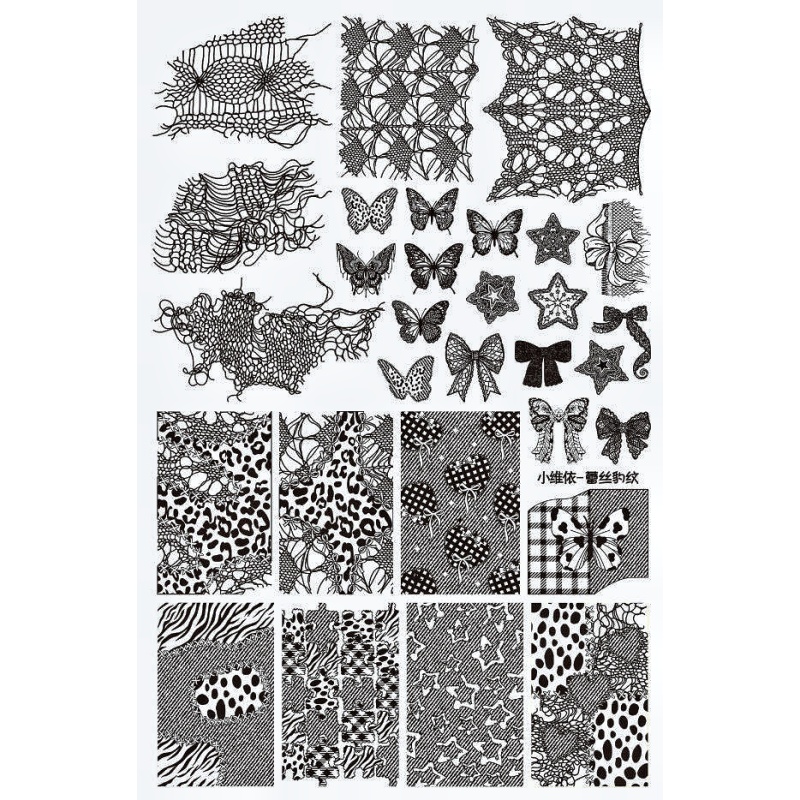 【软钢】爆款免手绘钢板格纹空间法式印花工具【磨砂面】