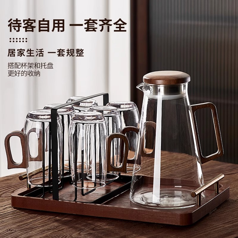 轻奢玻璃中国风玻璃水杯家用泡茶杯创意耐热大容量玻璃杯喝水杯