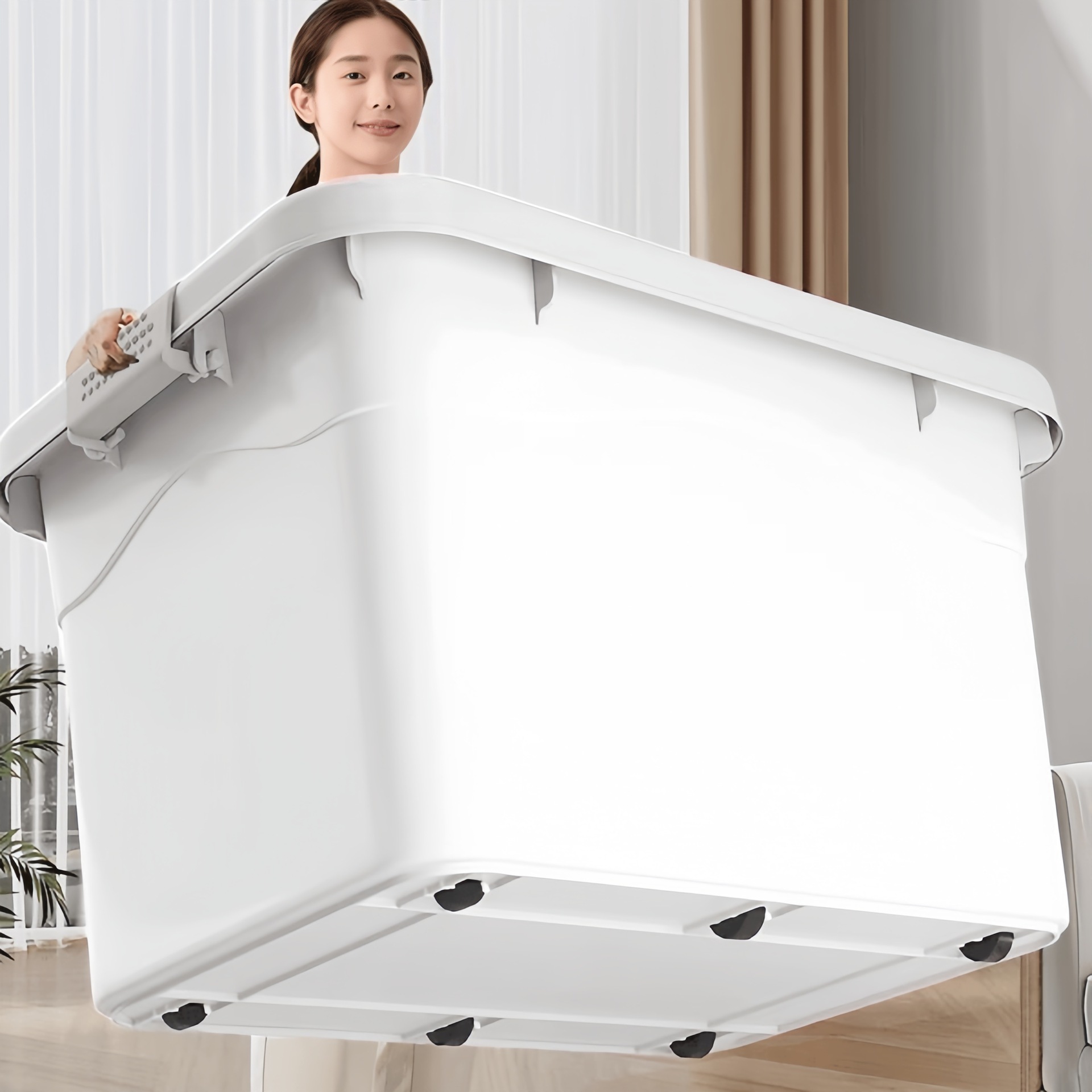 加厚超大衣物收纳袋家用塑料箱子整理箱衣服衣物被子储物盒置物箱