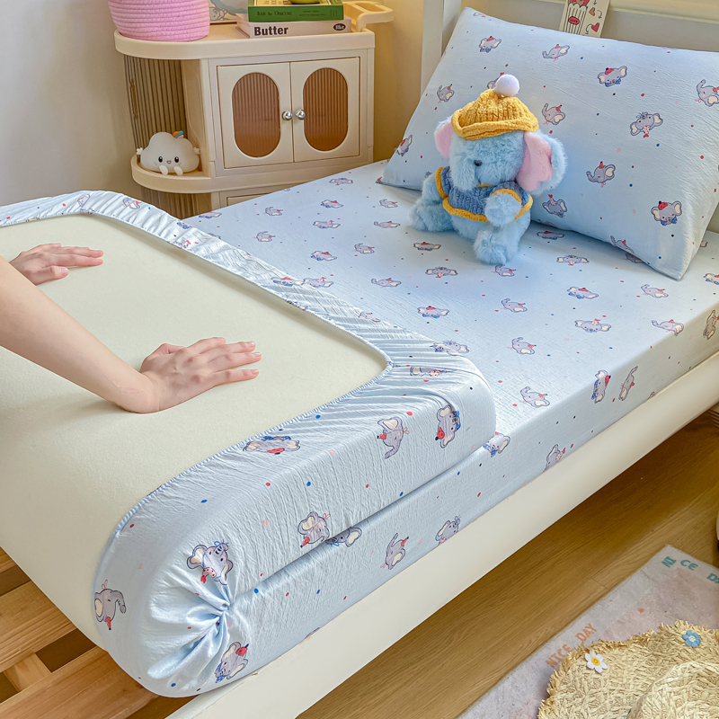 2025新款宿舍双层纱床笠罩单件非全纯棉床单防滑榻榻米儿童床垫套
