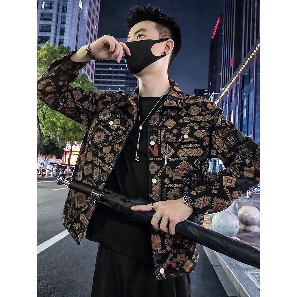 【领券下单5折】高级感痞帅牛仔外套男士春秋冬季新款潮牌高端休