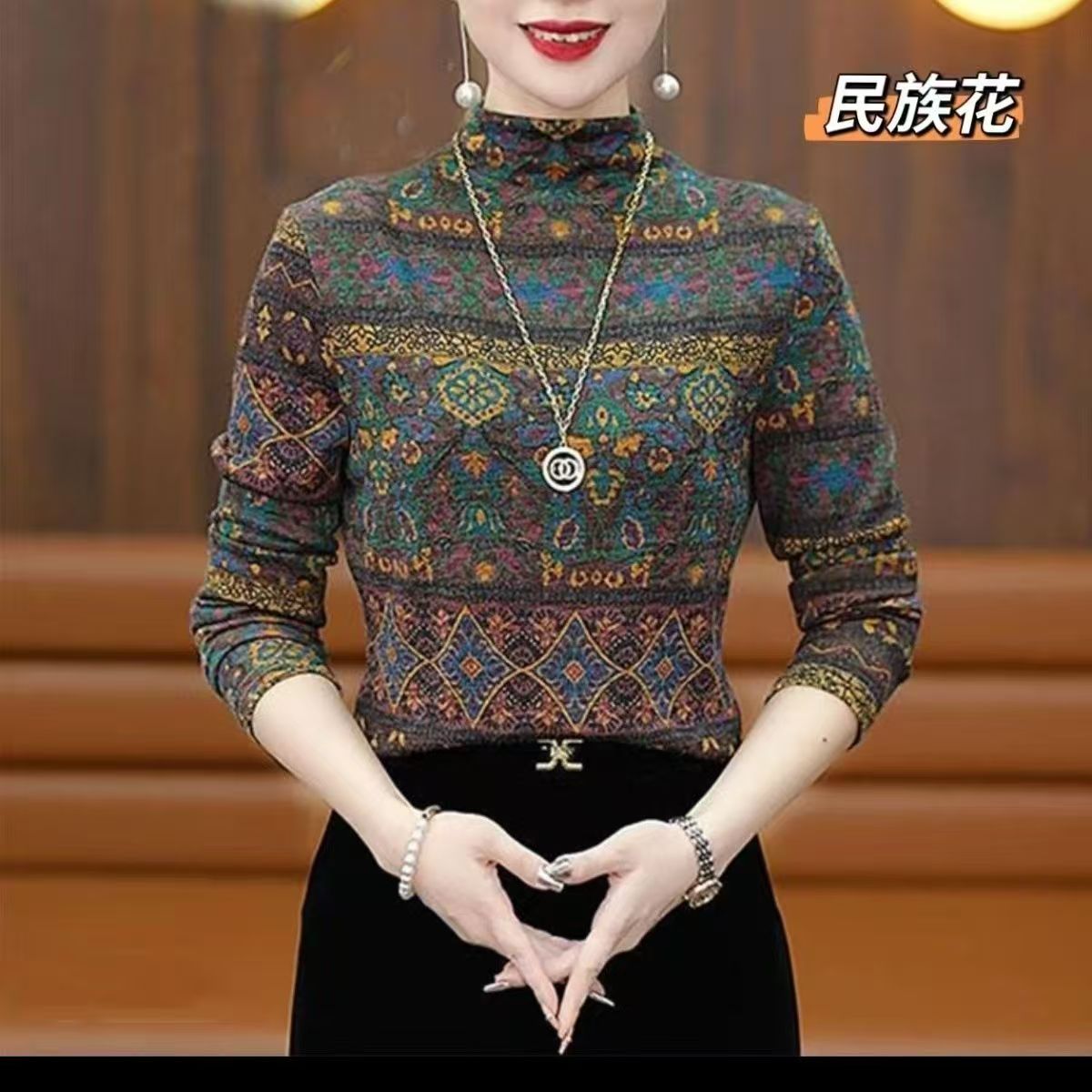 秋冬德绒女士双面绒亲肤暖暖衣上衣打底显瘦保暖小衫-3