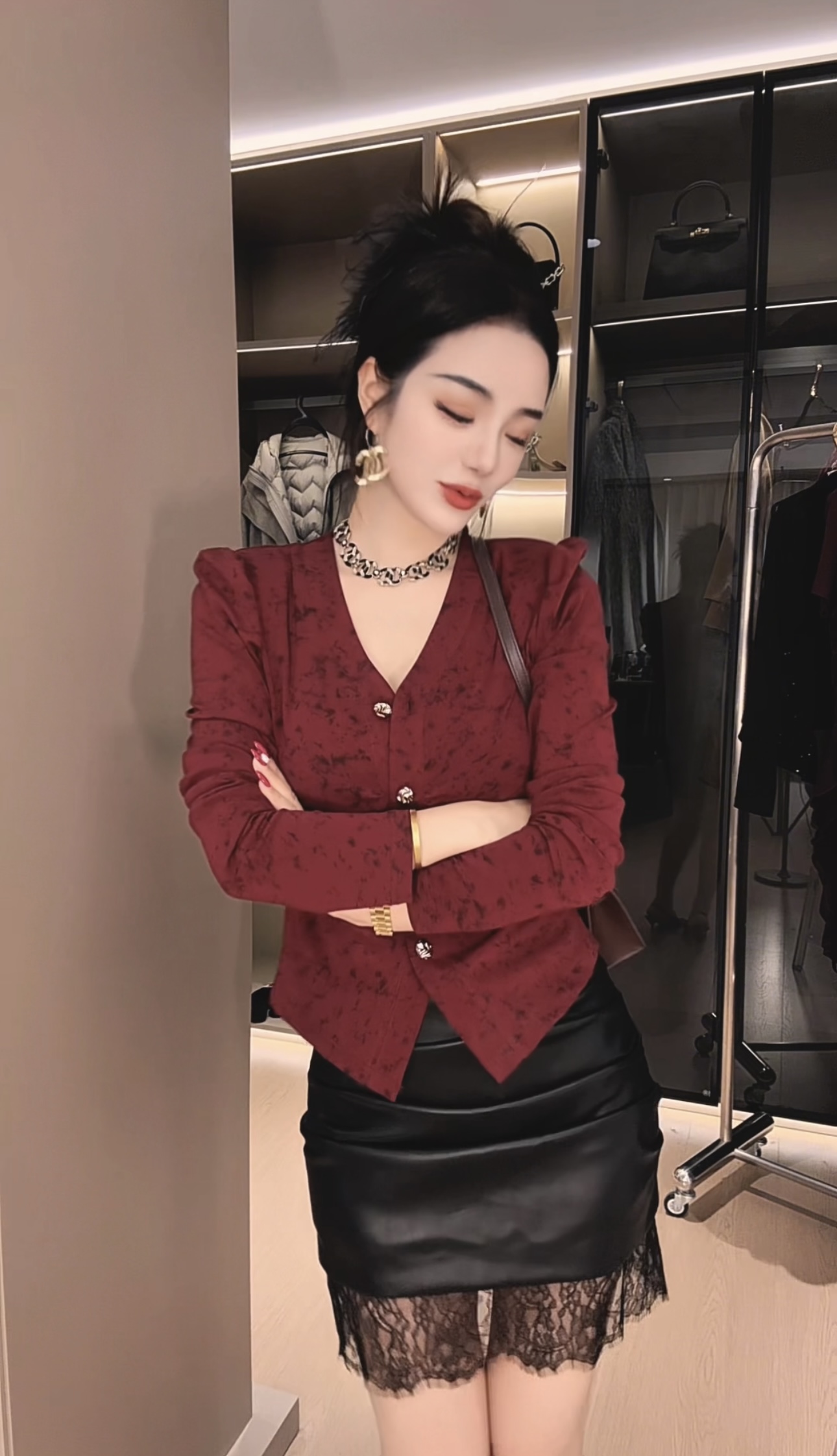 莎火火-原创秋装新款修身显瘦百搭时尚女上衣小开衫505