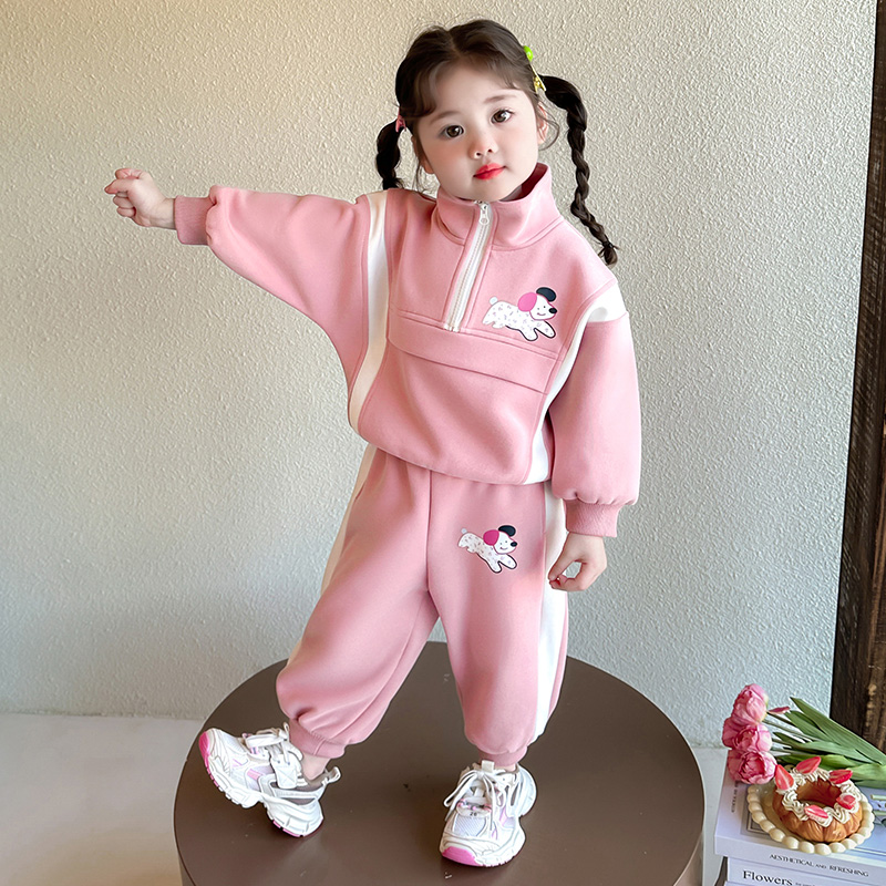 女童洋气卫衣套装儿童春秋季新款韩版女宝宝休闲两件套小女孩时髦
