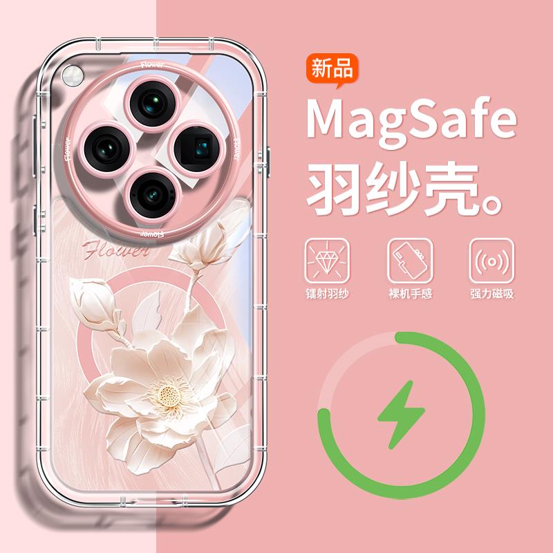 网红同款浮雕高级感适用OPPOfindx8s手机壳网红花朵ultra新款