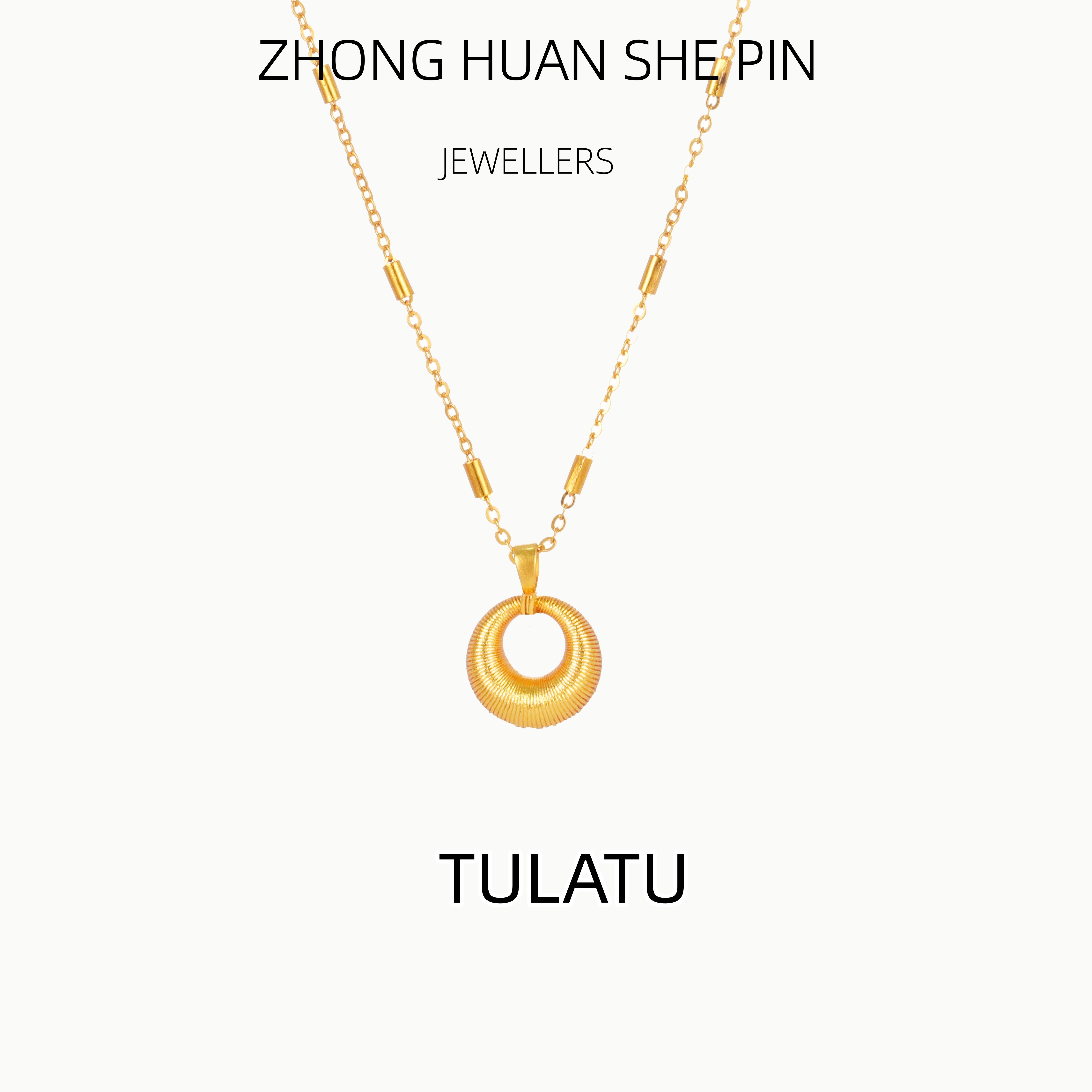 【星光链+坨坨吊坠】小坨峰拉丝胖福平安扣项链气质精美锁骨链