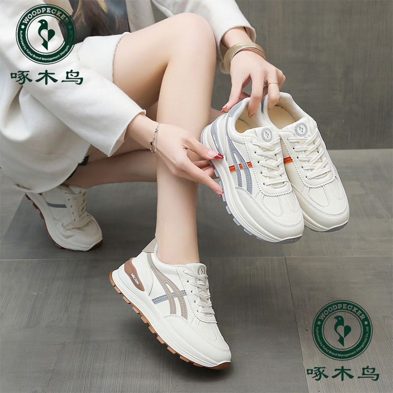 万咖问道啄木鸟老爹鞋女2025秋季厚底低跟时尚休闲鞋运动休闲鞋女