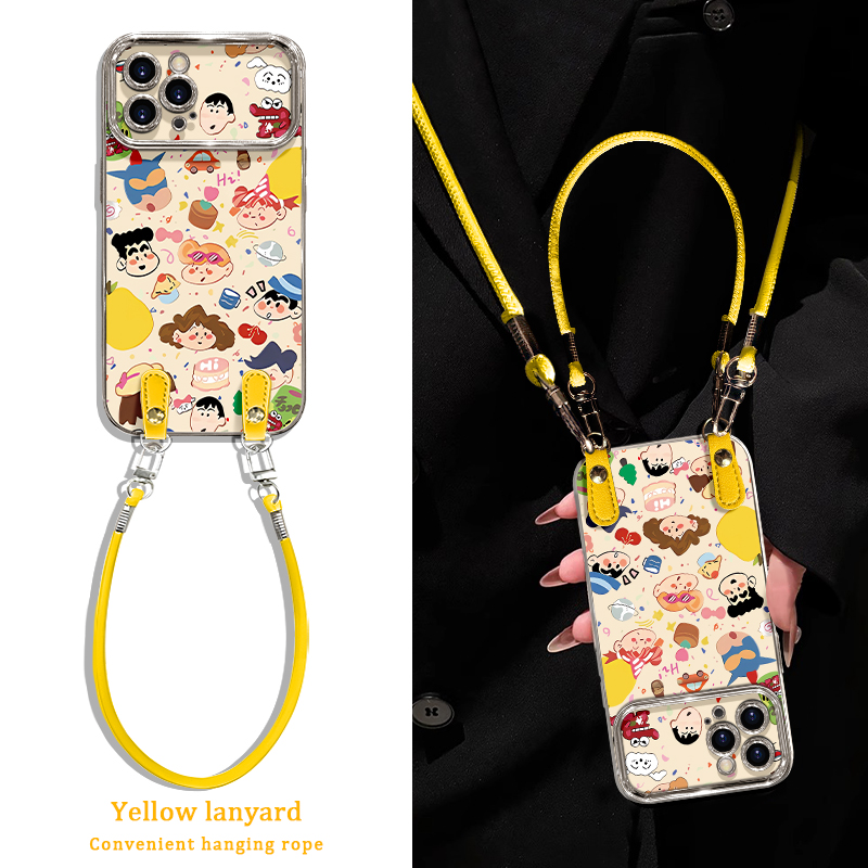 适用于苹果16华为/OPPO/vivo可爱小新手机壳卡通创意流行硅胶防摔
