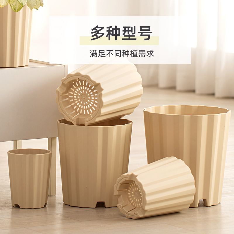 【达人】爱丽思波型花盆塑料室内阳台客厅家用多肉绿植盆栽花器花盆