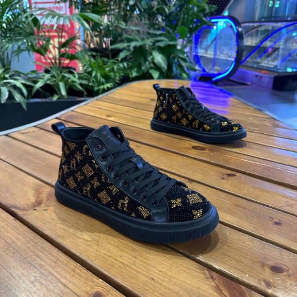 （单棉同款）2627-51休闲风板鞋潮流风高帮休闲鞋平跟春秋轻职风