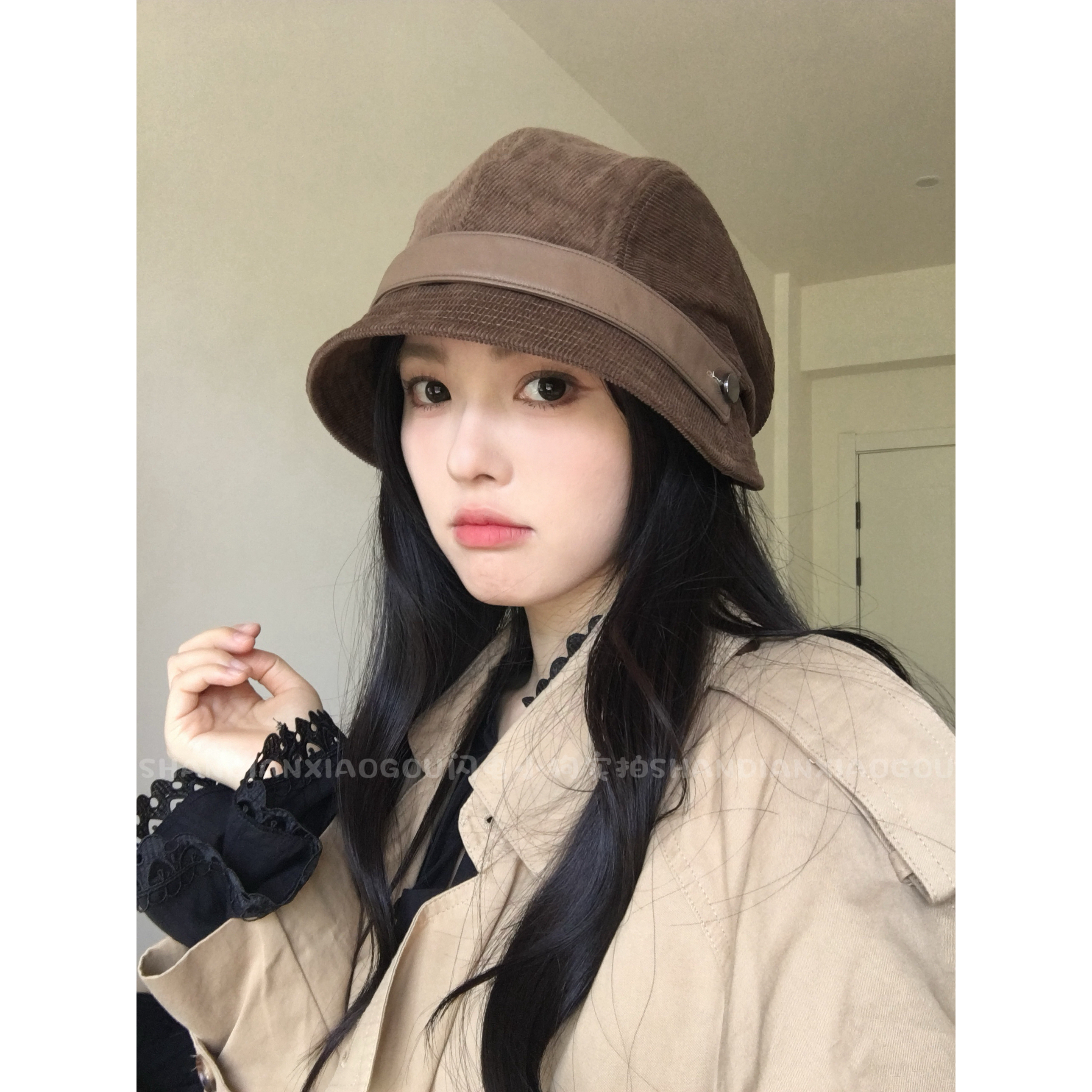 【原版】闪电小狗 灯芯绒渔夫帽*一帽多戴可做小礼帽 防风帽子