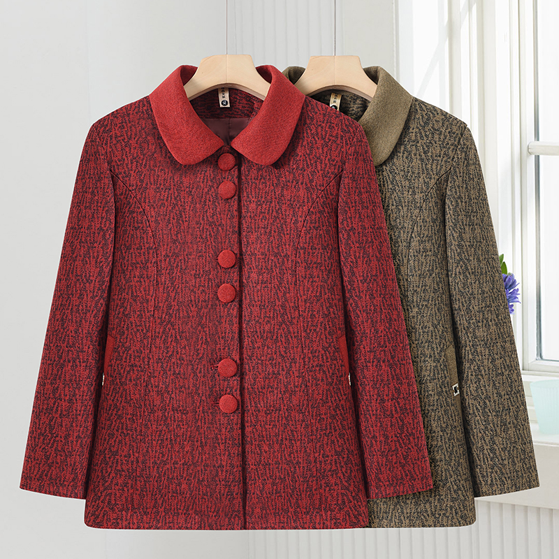 老年人秋装女奶奶外套春秋长袖60岁老太太老人衣服中老年妈妈上衣